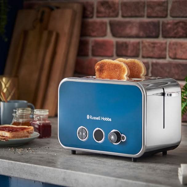 Завантажте зображення в засіб перегляду галереї, russell hobbs distinctions 2 slice toaster in ocean blue