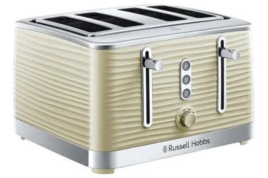russell hobbs inspire 4 slice toaster in cream