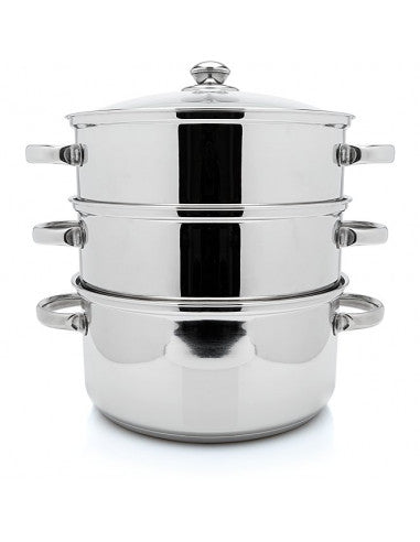 Завантажте зображення в засіб перегляду галереї, Dunlevy Steelex 24cm 3 Tier Steamer Set | ST/9734