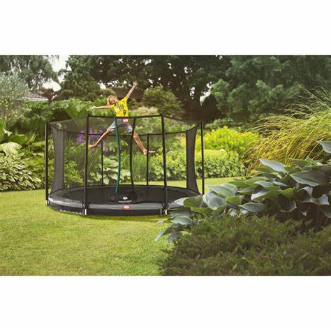 Load image into Gallery viewer, Berg Favorit InGround Trampoline | 430CM/ 14FT | Safety Net | Grey | 35.14.92.01