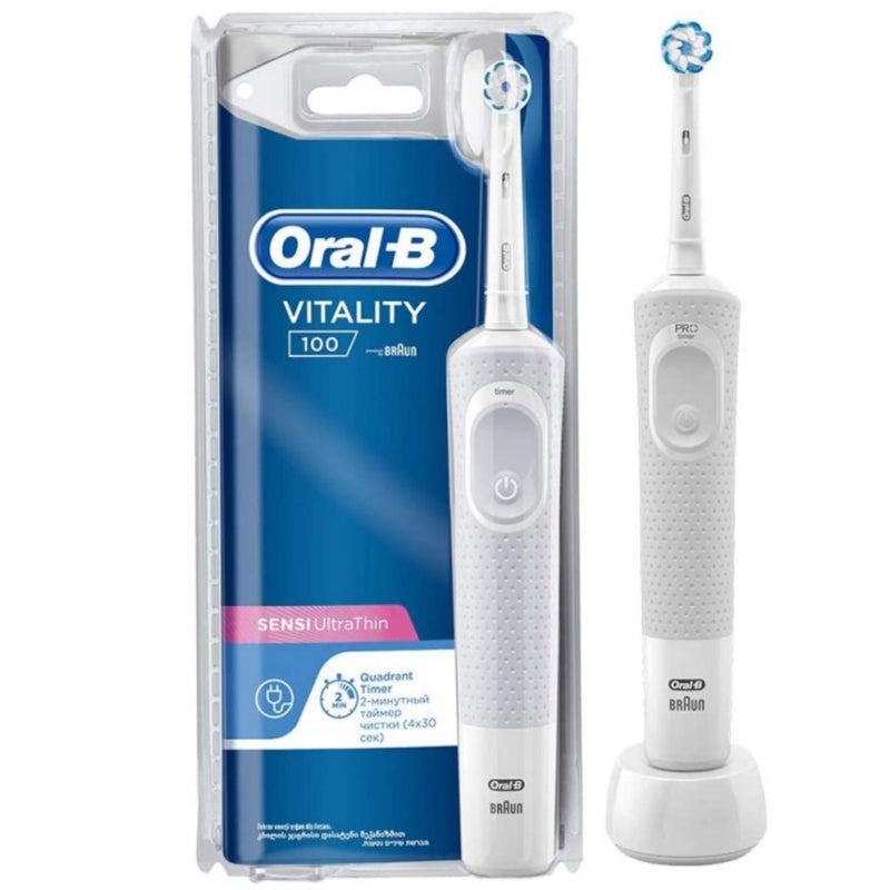 Załaduj obraz do przeglądarki galerii, Oral-B Vitality 100 White Cross Action Rechargeable Electric Toothbrush | D100.413.1