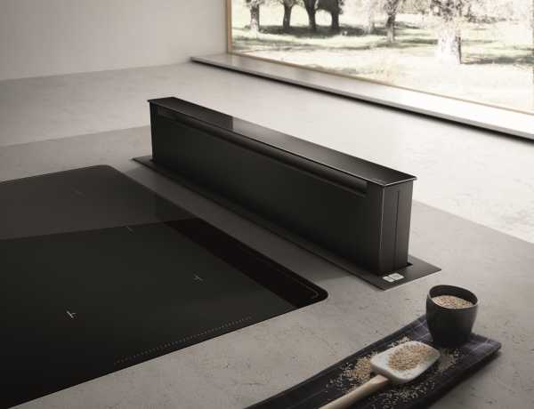 Elica 84cm Pandora Recycling Downdraft Black | PANDORABLF