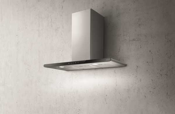 Elica 80cm Galaxy Chimney Hood Black Glass + Stainless Steel | GALAXYBLIXA80
