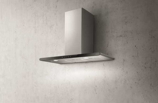Elica 80cm Galaxy Chimney Hood Black Glass + Stainless Steel | GALAXYBLIXA80