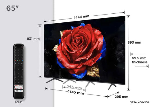 TCL 65” QLED 4K HDR Smart TV | 65T8C