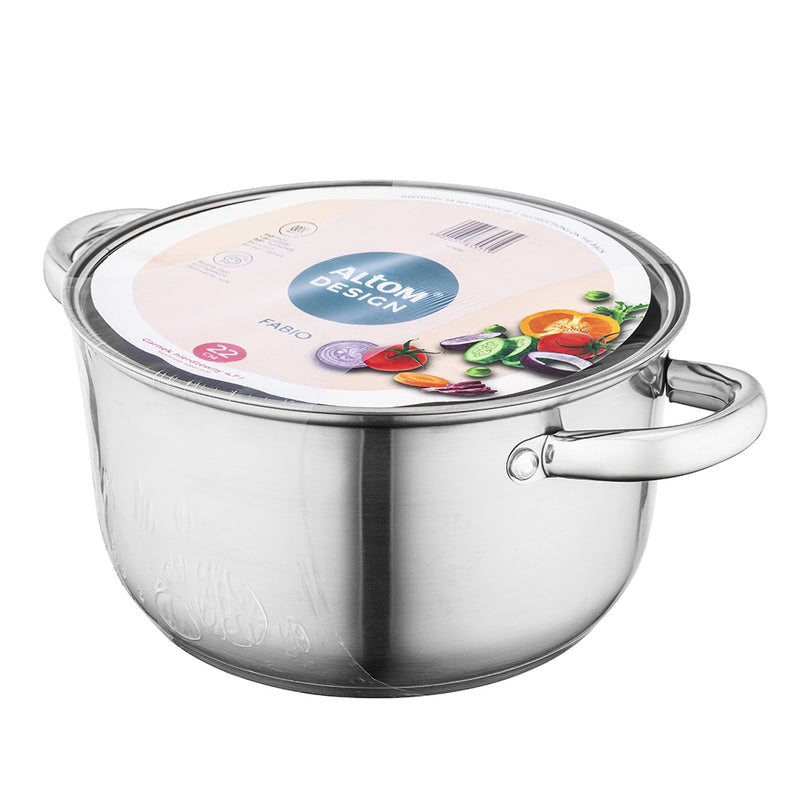 Load image into Gallery viewer, Fabio Stainless Steel Casserole 22cm | 4.7L | with Lid | 0204002426
