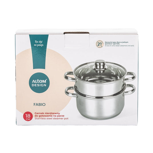 Fabio 18cm stainless steel steamer set 3pcs | 20400488