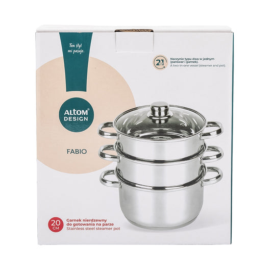 Fabio 20cm stainless steel steamer set 4pcs | 20400489