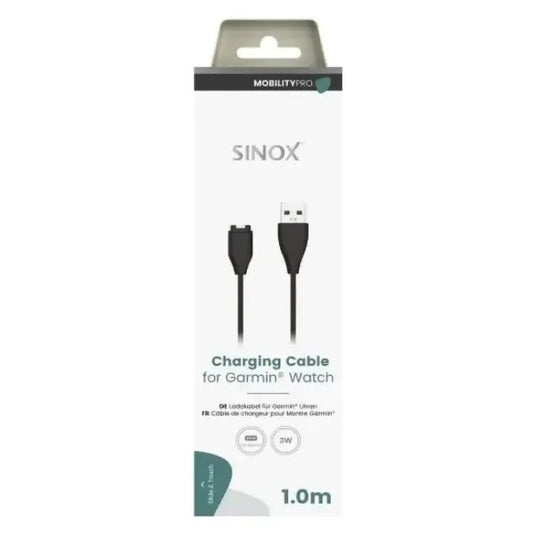 Sinox Garmin Watch Charger 1M Black USB-A | 050746