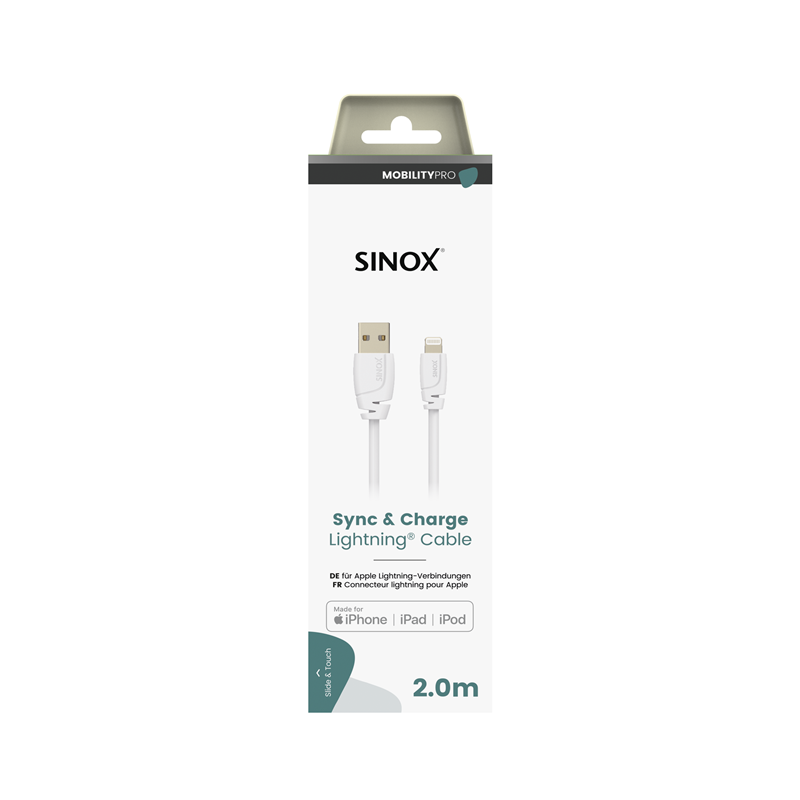 Load image into Gallery viewer, Sinox Pro Lightning Cable MFI 2M White | 051125
