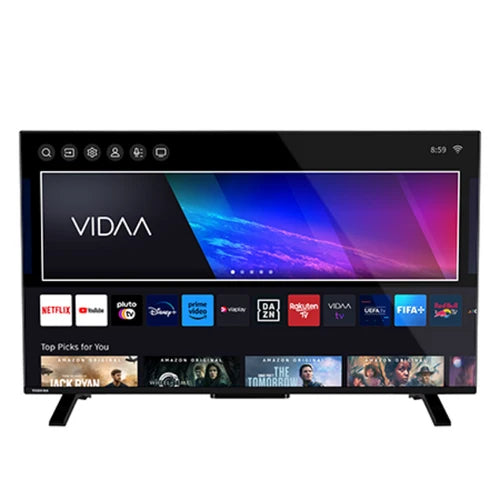 Załaduj obraz do przeglądarki galerii, TOSHIBA 43" 4K QLED Frameless SAT Tuner with Google Home &amp; Alexa | 43QV3F63DB
