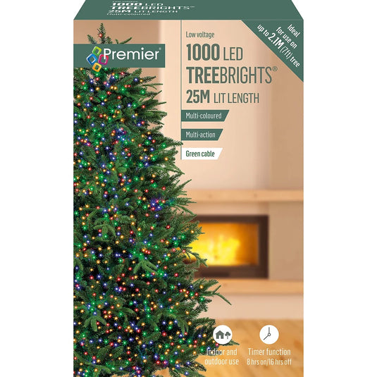 1000 LED Multi-Action Treebrights with Timer | Multi-Coloured | 141130