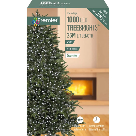 1000 LED Multi-Action Treebrights with Timer | White | 141128