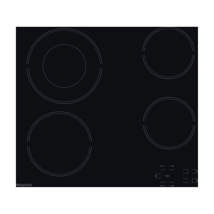 black glass induction hob
