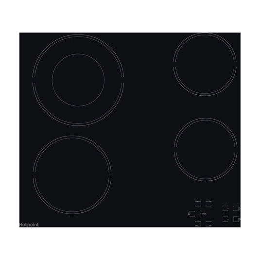 black glass induction hob