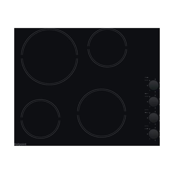 black glass induction hob