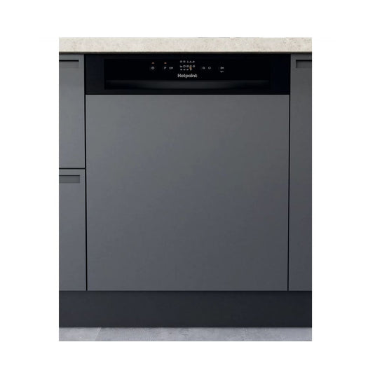 Hotpoint Semi Integrated Dishwasher | Black | HBC 2B19 UK N