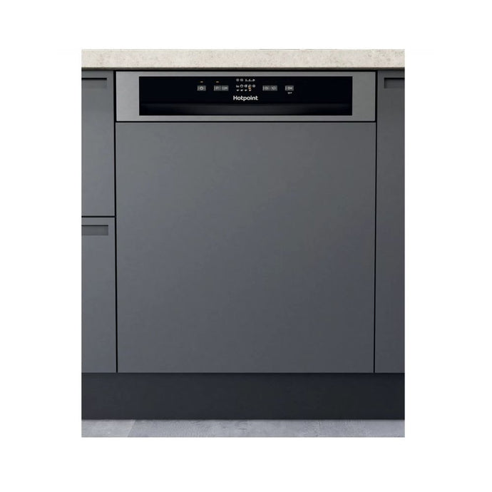 Hotpoint Semi Integrated Dishwasher | Stainless Steel | HBC 2B19 X UK N