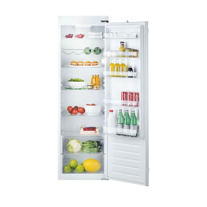 white integrated larder fridge