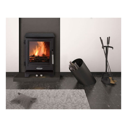 stanley solis f650 style 6.5kw eco multi fuel stove in graphite