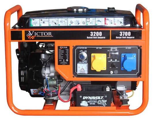 victor petrol power generator, 208cc, 3.5kva