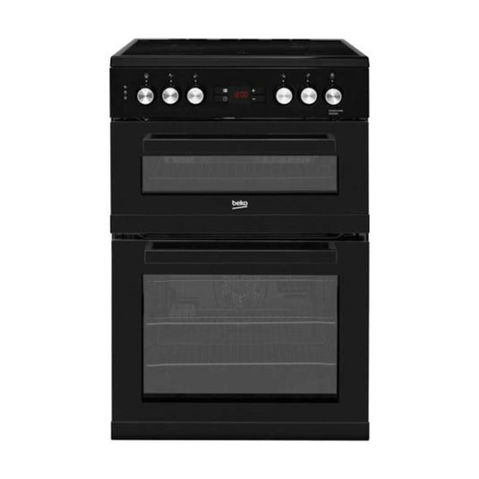 Beko Ceramic Double Oven|60cm|Freestanding|Black|KDC653K