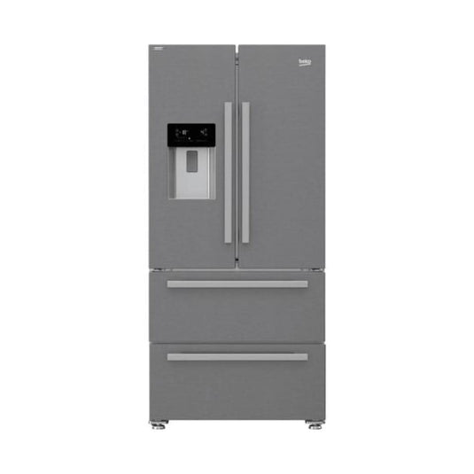 Beko American Fridge Freezer | 182cmx84cm | Plumbed Water&Ice | Stainless Steel | GNE360520DX