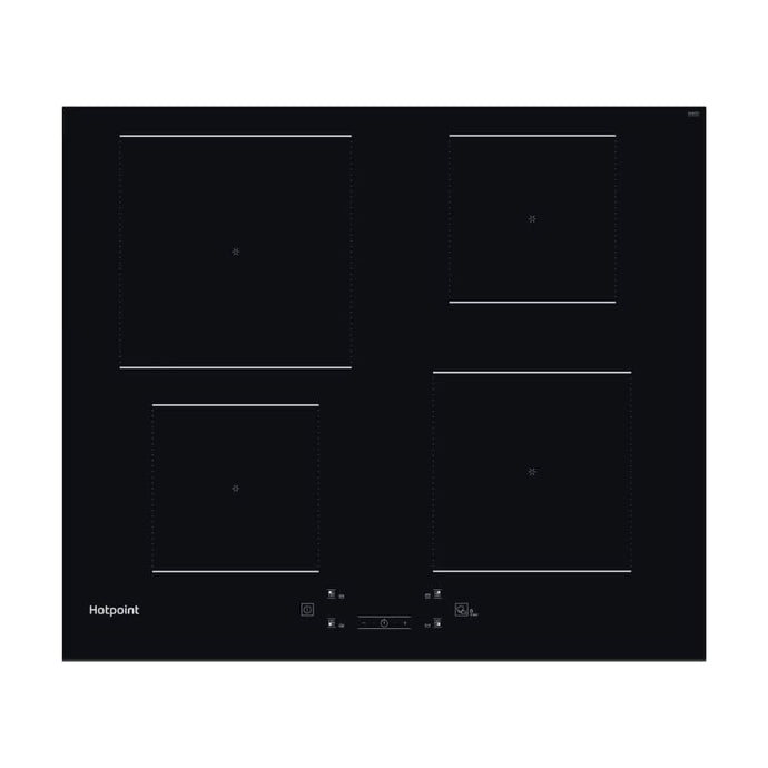 black glass induction hob