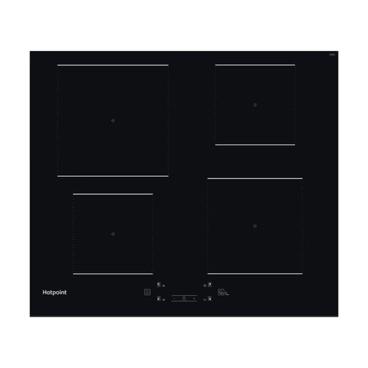 black glass induction hob