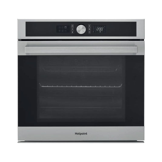 black stainless steel single oven