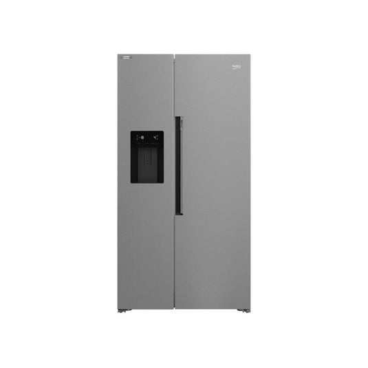 Beko American Fridge Freezer|Plumbed Ice Water|Freestanding|179cm x 91 cm|Steel|ASP34B32VPS