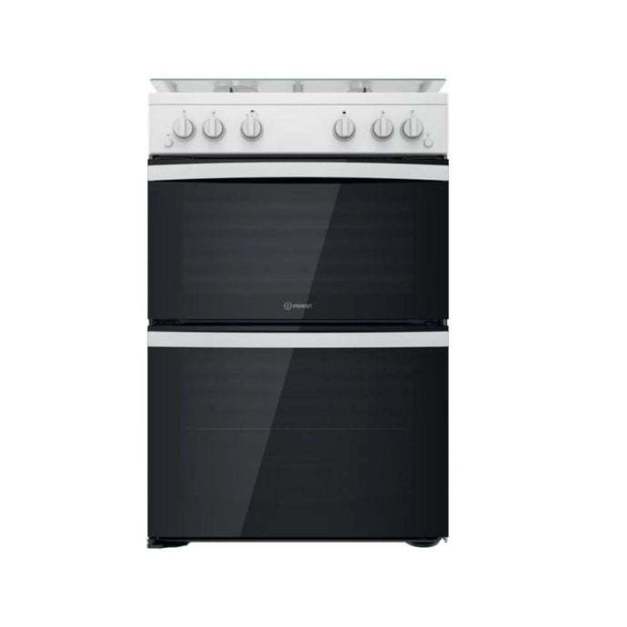 white gas cooker with double oven