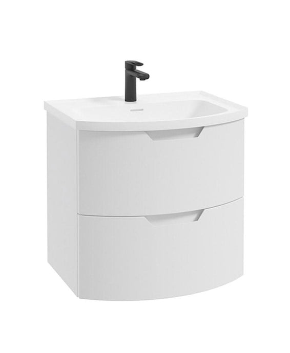 wall hung vanity unit with 2 drawers