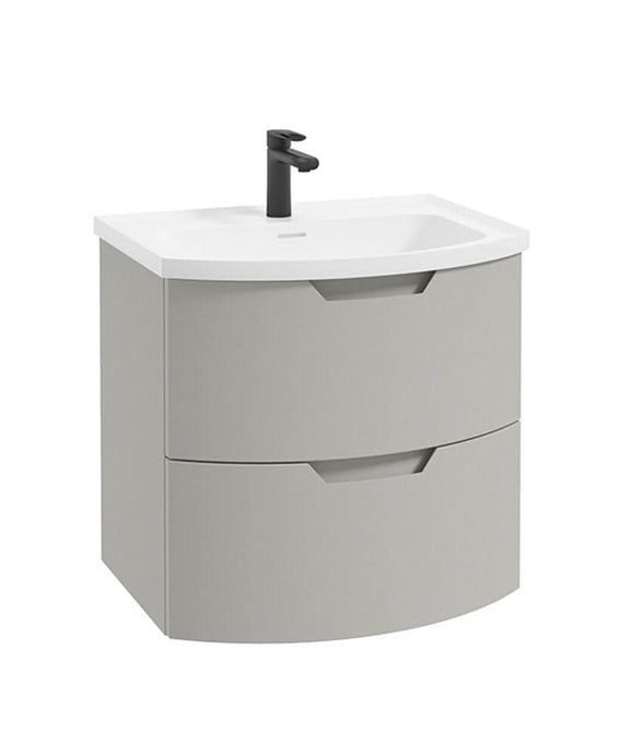 wall hung vanity unit with 2 drawers
