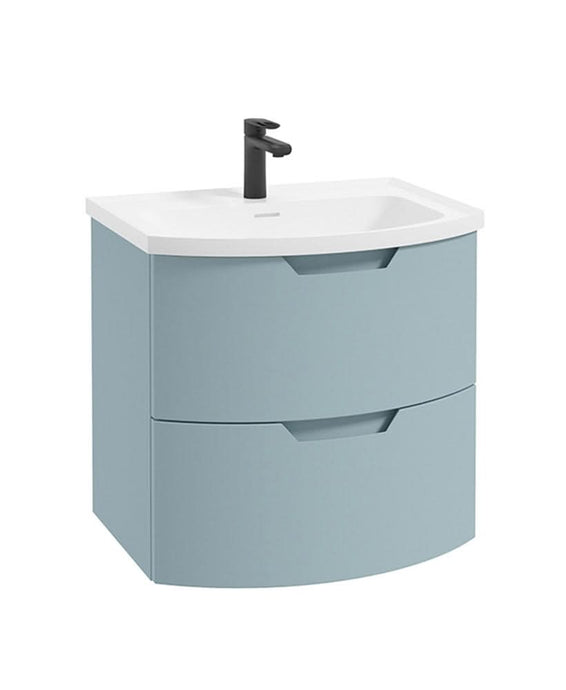 wall hung vanity unit with 2 drawers