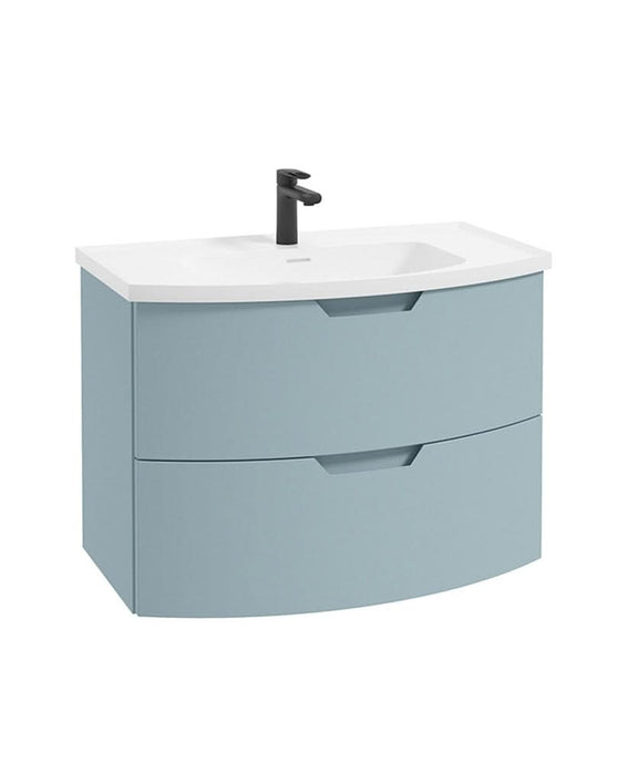 wall hung vanity unit with 2 drawers
