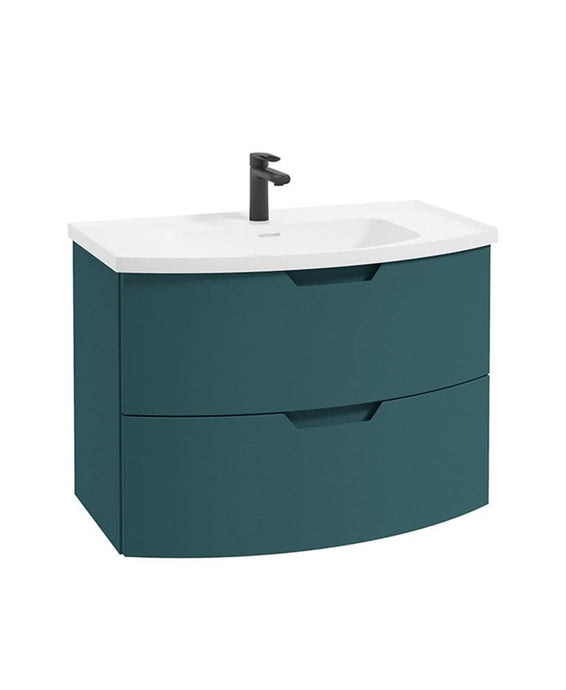 wall hung vanity unit with 2 drawers