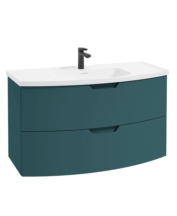 wall hung vanity unit with 2 drawers