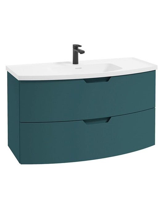 wall hung vanity unit with 2 drawers