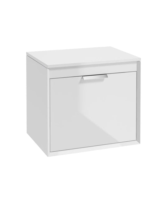 Sonas Fjord 60Cm Unit With Countertop Chrome Handle Gloss White | CFJ60CTWH