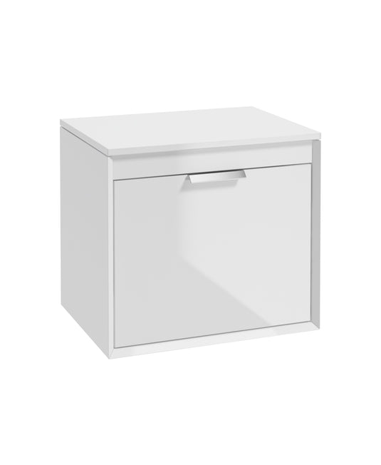 Sonas Fjord 60Cm Unit With Countertop Chrome Handle Gloss White | CFJ60CTWH