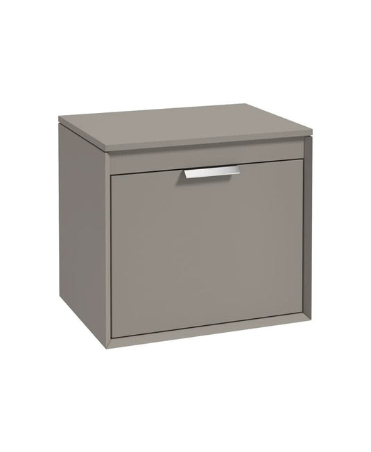 Sonas Fjord 60Cm Unit With Countertop Chrome Handle Matt Khaki | CFJ60CTKH