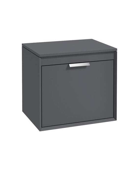 Sonas Fjord 60Cm Unit With Countertop Chrome Handle Matt Midnight Grey | CFJ60CTMN