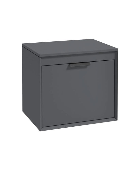 Sonas Fjord 60Cm Unit With Countertop Black Handle Matt Midnight Grey | BFJ60CTMN