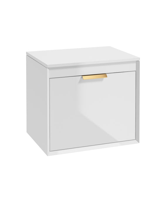 Sonas Fjord 60Cm Unit With Countertop Gold Handle Gloss White | GFJ60CTWH