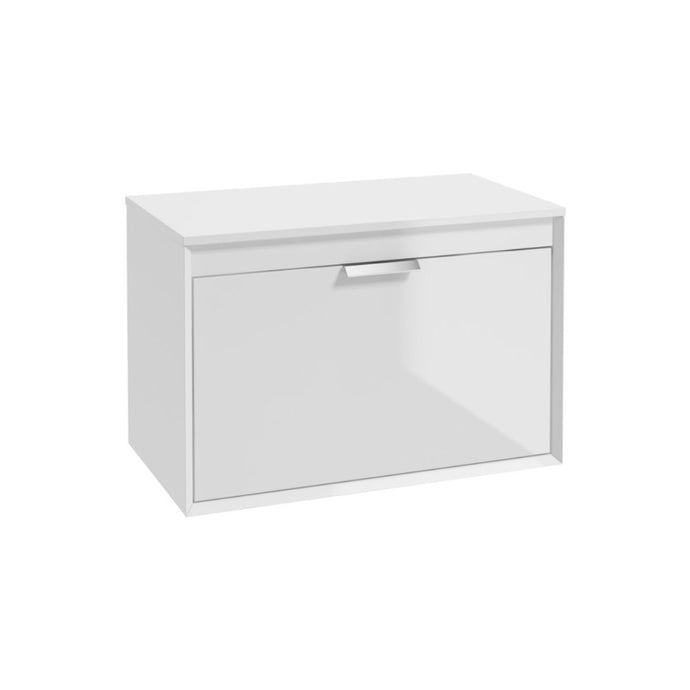 Sonas Fjord 80Cm Unit With Countertop Chrome Handle Gloss White | CFJ80CTWH