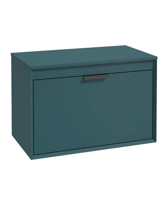 Sonas Fjord 80Cm Unit With Countertop Black Handle Matt Ocean Blue | BFJ80CTOB