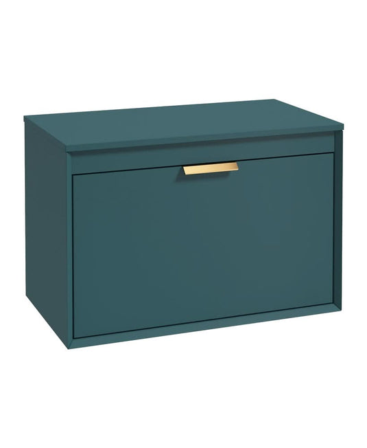 Sonas Fjord 80Cm Unit With Countertop Gold Handle Matt Ocean Blue | GFJ80CTOB