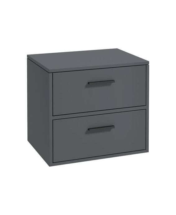 Sonas Finland 60Cm Unit With Countertop Black Handle Matt Midnight Grey | BFIN60CTMN