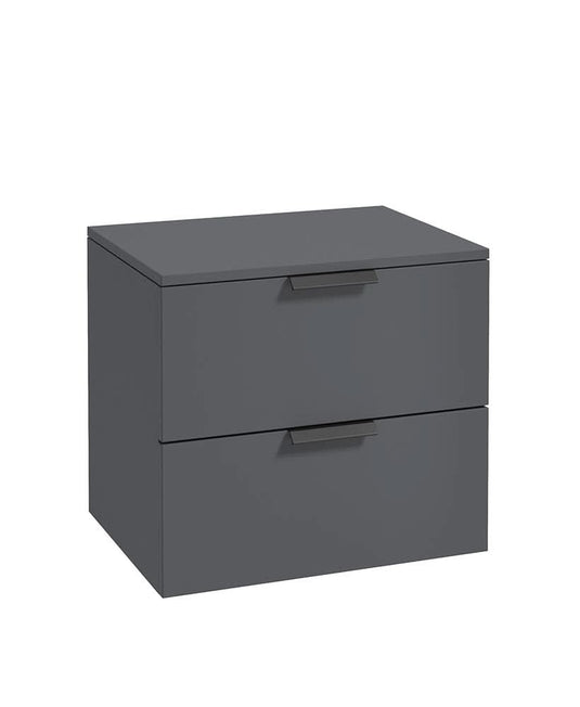 Sonas Stockholm 60Cm Unit With Countertop Black Handle Matt Midnight Grey | BWST60CTMN